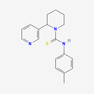 molecular formula C18H21N3S B4233571 N-(4-methylphenyl)-2-(3-pyridinyl)-1-piperidinecarbothioamide 