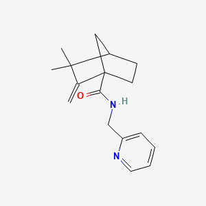 molecular formula C17H22N2O B4233582 3,3-dimethyl-2-methylene-N-(2-pyridinylmethyl)bicyclo[2.2.1]heptane-1-carboxamide 