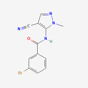 molecular formula C12H9BrN4O B4233630 3-bromo-N-(4-cyano-1-methyl-1H-pyrazol-5-yl)benzamide 