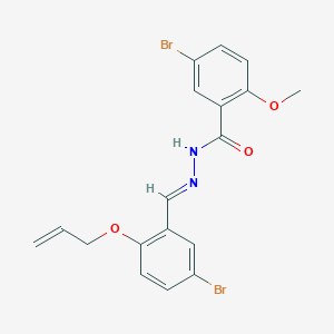 molecular formula C18H16Br2N2O3 B423367 N'-(2-(Allyloxy)-5-bromobenzylidene)-5-bromo-2-methoxybenzohydrazide 