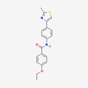 molecular formula C19H18N2O2S B4233704 4-ethoxy-N-[4-(2-methyl-1,3-thiazol-4-yl)phenyl]benzamide 