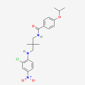 molecular formula C21H26ClN3O4 B4233722 N-{3-[(2-chloro-4-nitrophenyl)amino]-2,2-dimethylpropyl}-4-isopropoxybenzamide 