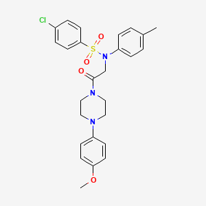 4-chloro-N-{2-[4-(4-methoxyphenyl)-1-piperazinyl]-2-oxoethyl}-N-(4-methylphenyl)benzenesulfonamide