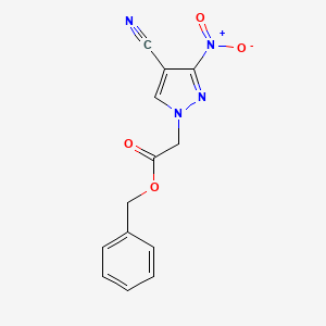 molecular formula C13H10N4O4 B4233741 benzyl (4-cyano-3-nitro-1H-pyrazol-1-yl)acetate 