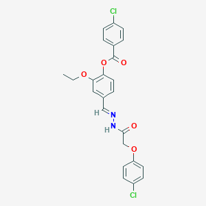 4-(2-((4-Chlorophenoxy)acetyl)carbohydrazonoyl)-2-ethoxyphenyl 4-chlorobenzoate