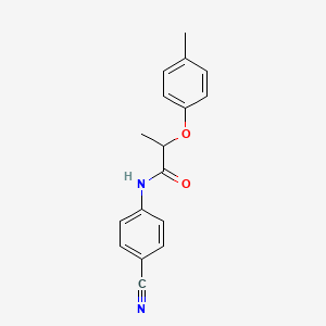 molecular formula C17H16N2O2 B4233771 N-(4-cyanophenyl)-2-(4-methylphenoxy)propanamide 