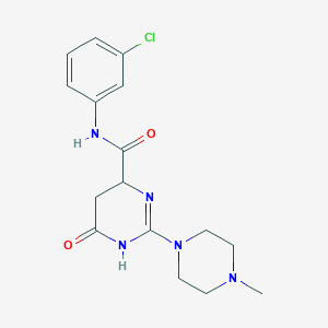 molecular formula C16H20ClN5O2 B4233778 N-(3-chlorophenyl)-2-(4-methyl-1-piperazinyl)-6-oxo-3,4,5,6-tetrahydro-4-pyrimidinecarboxamide 