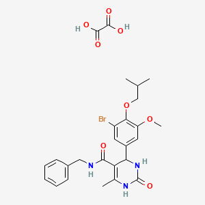 molecular formula C26H30BrN3O8 B4233803 N-benzyl-4-(3-bromo-4-isobutoxy-5-methoxyphenyl)-6-methyl-2-oxo-1,2,3,4-tetrahydro-5-pyrimidinecarboxamide oxalate 