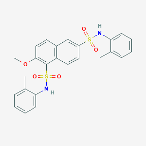 molecular formula C25H24N2O5S2 B4233820 2-methoxy-N,N'-bis(2-methylphenyl)-1,6-naphthalenedisulfonamide 