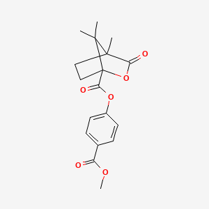 molecular formula C18H20O6 B4233842 4-(methoxycarbonyl)phenyl 4,7,7-trimethyl-3-oxo-2-oxabicyclo[2.2.1]heptane-1-carboxylate 