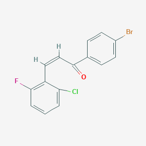 molecular formula C15H9BrClFO B423386 1-(4-Bromophenyl)-3-(2-chloro-6-fluorophenyl)-2-propen-1-one 
