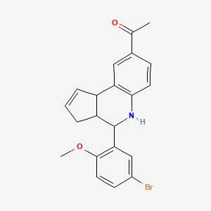 molecular formula C21H20BrNO2 B4233885 1-[4-(5-bromo-2-methoxyphenyl)-3a,4,5,9b-tetrahydro-3H-cyclopenta[c]quinolin-8-yl]ethanone 