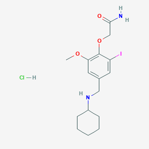 molecular formula C16H24ClIN2O3 B4233889 2-{4-[(cyclohexylamino)methyl]-2-iodo-6-methoxyphenoxy}acetamide hydrochloride 