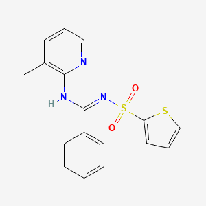 molecular formula C17H15N3O2S2 B4233903 N-(3-methyl-2-pyridinyl)-N'-(2-thienylsulfonyl)benzenecarboximidamide 