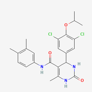 4-(3,5-dichloro-4-isopropoxyphenyl)-N-(3,4-dimethylphenyl)-6-methyl-2-oxo-1,2,3,4-tetrahydro-5-pyrimidinecarboxamide