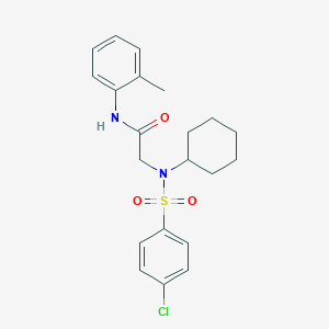 2-[[(4-chlorophenyl)sulfonyl](cyclohexyl)amino]-N-(2-methylphenyl)acetamide
