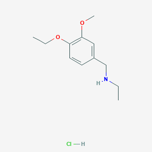 molecular formula C12H20ClNO2 B4233957 N-(4-ethoxy-3-methoxybenzyl)ethanamine hydrochloride 