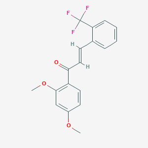 molecular formula C18H15F3O3 B423396 1-(2,4-Dimethoxyphenyl)-3-[2-(trifluoromethyl)phenyl]-2-propen-1-one 