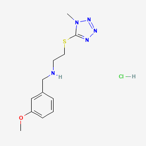 molecular formula C12H18ClN5OS B4233963 N-(3-methoxybenzyl)-2-[(1-methyl-1H-tetrazol-5-yl)thio]ethanamine hydrochloride 