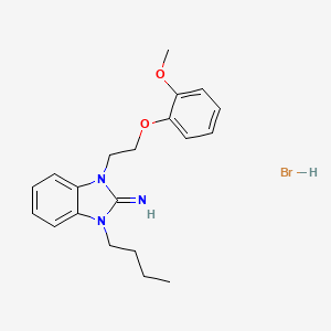 molecular formula C20H26BrN3O2 B4233975 1-butyl-3-[2-(2-methoxyphenoxy)ethyl]-1,3-dihydro-2H-benzimidazol-2-imine hydrobromide 