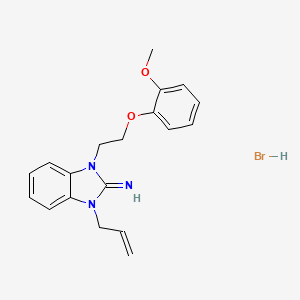 molecular formula C19H22BrN3O2 B4233979 1-allyl-3-[2-(2-methoxyphenoxy)ethyl]-1,3-dihydro-2H-benzimidazol-2-imine hydrobromide 