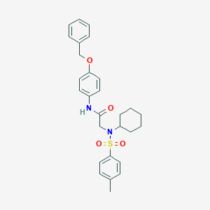 N-[4-(benzyloxy)phenyl]-2-{cyclohexyl[(4-methylphenyl)sulfonyl]amino}acetamide