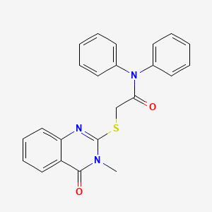 molecular formula C23H19N3O2S B4233981 2-[(3-methyl-4-oxo-3,4-dihydro-2-quinazolinyl)thio]-N,N-diphenylacetamide 