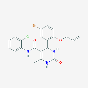 molecular formula C21H19BrClN3O3 B4233990 4-[2-(allyloxy)-5-bromophenyl]-N-(2-chlorophenyl)-6-methyl-2-oxo-1,2,3,4-tetrahydro-5-pyrimidinecarboxamide 