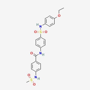 molecular formula C22H23N3O6S2 B4233995 N-(4-{[(4-ethoxyphenyl)amino]sulfonyl}phenyl)-4-[(methylsulfonyl)amino]benzamide 