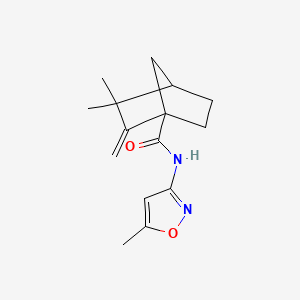 molecular formula C15H20N2O2 B4234017 3,3-dimethyl-2-methylene-N-(5-methyl-3-isoxazolyl)bicyclo[2.2.1]heptane-1-carboxamide 