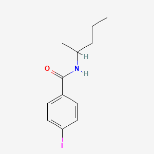 molecular formula C12H16INO B4234037 4-iodo-N-(1-methylbutyl)benzamide 