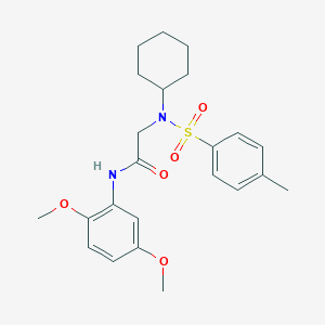 molecular formula C23H30N2O5S B423405 2-{cyclohexyl[(4-methylphenyl)sulfonyl]amino}-N-(2,5-dimethoxyphenyl)acetamide 