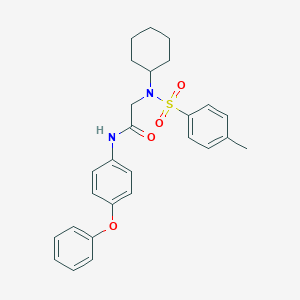 molecular formula C27H30N2O4S B423406 2-{cyclohexyl[(4-methylphenyl)sulfonyl]amino}-N-(4-phenoxyphenyl)acetamide 