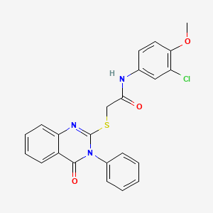 molecular formula C23H18ClN3O3S B4234066 N-(3-chloro-4-methoxyphenyl)-2-[(4-oxo-3-phenyl-3,4-dihydro-2-quinazolinyl)thio]acetamide 