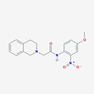 molecular formula C18H19N3O4 B4234110 2-(3,4-dihydro-2(1H)-isoquinolinyl)-N-(4-methoxy-2-nitrophenyl)acetamide 