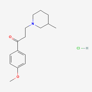 molecular formula C16H24ClNO2 B4234118 1-(4-methoxyphenyl)-3-(3-methyl-1-piperidinyl)-1-propanone 