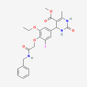 molecular formula C24H26IN3O6 B4234123 methyl 4-{4-[2-(benzylamino)-2-oxoethoxy]-3-ethoxy-5-iodophenyl}-6-methyl-2-oxo-1,2,3,4-tetrahydro-5-pyrimidinecarboxylate 