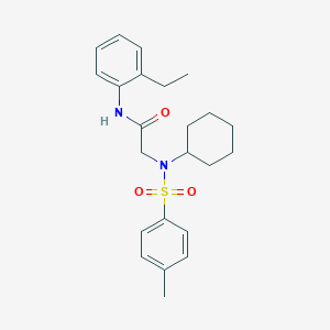 2-{cyclohexyl[(4-methylphenyl)sulfonyl]amino}-N-(2-ethylphenyl)acetamide