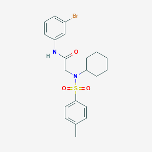 molecular formula C21H25BrN2O3S B423418 N-(3-bromophenyl)-2-{cyclohexyl[(4-methylphenyl)sulfonyl]amino}acetamide 