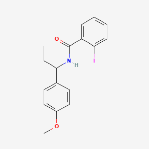 molecular formula C17H18INO2 B4234194 2-iodo-N-[1-(4-methoxyphenyl)propyl]benzamide 