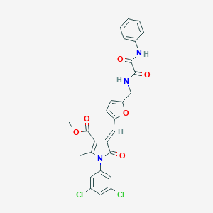 methyl 4-{[5-({[anilino(oxo)acetyl]amino}methyl)-2-furyl]methylene}-1-(3,5-dichlorophenyl)-2-methyl-5-oxo-4,5-dihydro-1H-pyrrole-3-carboxylate