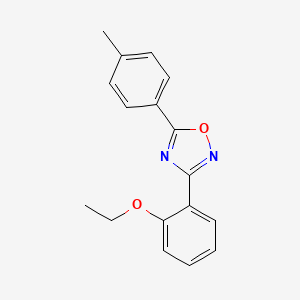 molecular formula C17H16N2O2 B4234207 3-(2-ethoxyphenyl)-5-(4-methylphenyl)-1,2,4-oxadiazole 