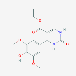 molecular formula C16H20N2O6 B4234248 4-(4-羟基-3,5-二甲氧基苯基)-6-甲基-2-氧代-1,2,3,4-四氢-5-嘧啶甲酸乙酯 