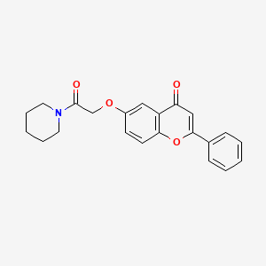 molecular formula C22H21NO4 B4234270 6-[2-oxo-2-(1-piperidinyl)ethoxy]-2-phenyl-4H-chromen-4-one 
