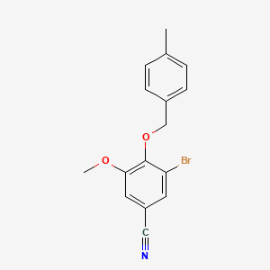 molecular formula C16H14BrNO2 B4234282 3-bromo-5-methoxy-4-[(4-methylbenzyl)oxy]benzonitrile 