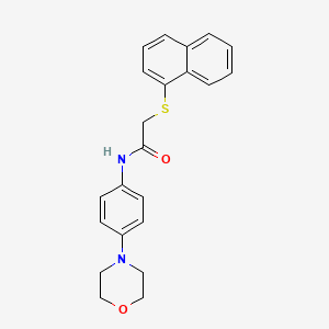 molecular formula C22H22N2O2S B4234300 N-[4-(4-morpholinyl)phenyl]-2-(1-naphthylthio)acetamide 