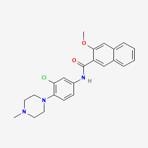 molecular formula C23H24ClN3O2 B4234316 N-[3-chloro-4-(4-methyl-1-piperazinyl)phenyl]-3-methoxy-2-naphthamide 