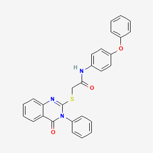 2-[(4-oxo-3-phenyl-3,4-dihydro-2-quinazolinyl)thio]-N-(4-phenoxyphenyl)acetamide
