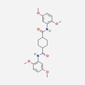 molecular formula C24H30N2O6 B4234329 N,N'-bis(2,5-dimethoxyphenyl)-1,4-cyclohexanedicarboxamide 