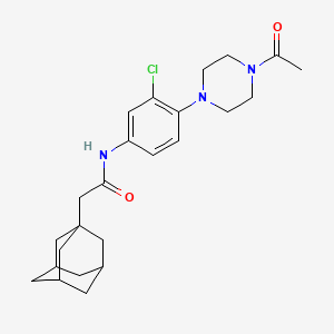 molecular formula C24H32ClN3O2 B4234336 N-[4-(4-acetyl-1-piperazinyl)-3-chlorophenyl]-2-(1-adamantyl)acetamide 